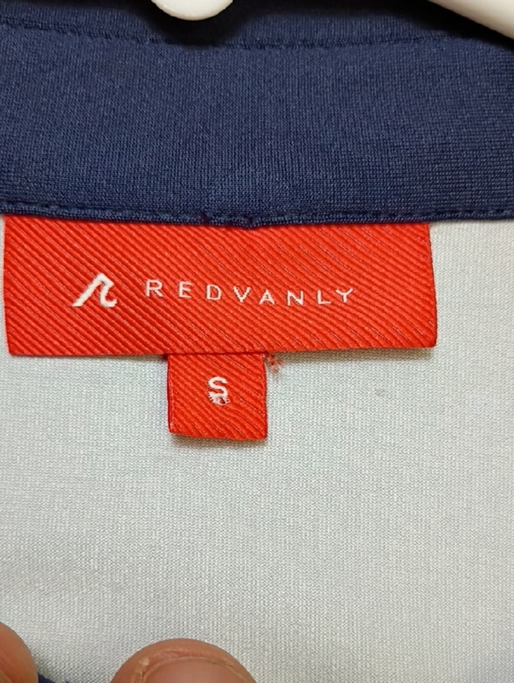 NWT Red Vanley Men's Navy Polo Shirt with Midnight Navy Dot Accent Sz Small Golf - Picture 4 of 9